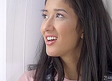 Horny Brunette With Bouncy Tits, Darcia Lee Got Nailed In Front Of The Camera, For Cash