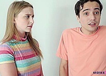 Hot Mommy Is Giving Sex Advices To Her Step- Son And His Girlfriend, During A Threesome