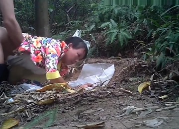 Asian Prostitute Outdoors Doggy Style