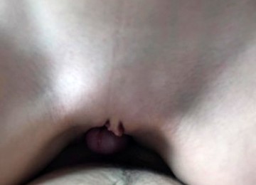 PUSSY SLIDE JOB UNTIL HUGE CUMSHOT, Hot Teen Slide On Big White Cock 4K