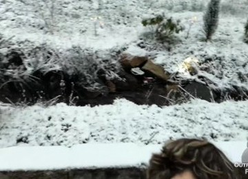 Outdoor Fuck In The Snow! Cum Fast In The Jacuzzi Please