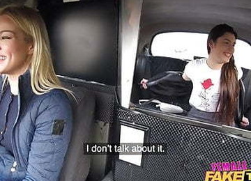 Female Fake Taxi Backseat Lesbian Orgasm Lessons