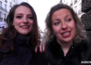 Emilie And Her Slutty Friend Are Having A Threesome With A New Neighbor, Just For Fun