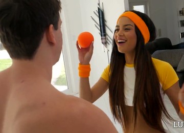 Hot Like Fire Lubed Latina Chick Maya Bijou Knows How To Ride Strong Cock