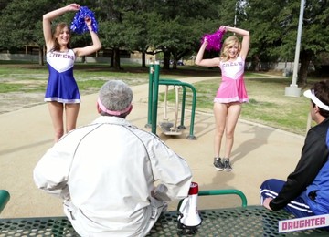 Cute Fresh Cheerleader Molly Manson Ride Gaffer's Stiff Dick On Top