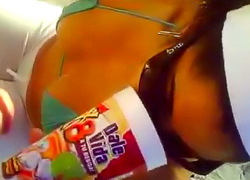 Bikini Girl In Glasses Sucks Cock