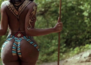 African With A Big Ass In A National Dress