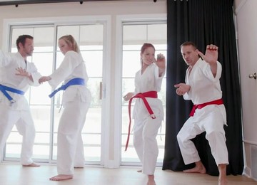 Ginger And Blonde Teen Swap New Boyfriends For Hardcore Sex