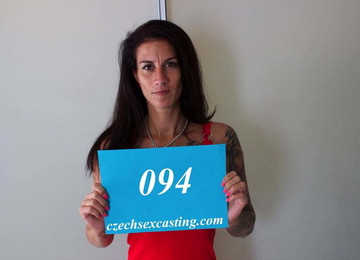 Tattooed Czech Cougar On Sex Casting