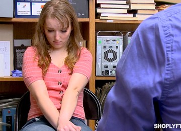 Blonde Shy Teen Amateur Cleo Clementine Forced To Doggy Fuck In Office