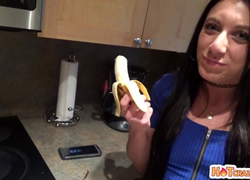 Stunning Brunette Girlfriend Alissa Avni Filmed During Fucking