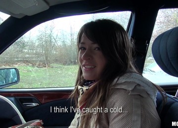 Anastasia Gets Fucked In The Reverse Cowgirl Pose In A Car