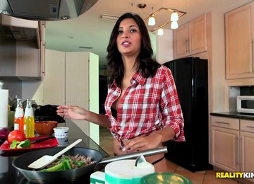 Tattooed Brunette With Hot Ass Riding A Huge Dick Doggystyle