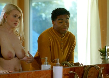 Black Husband Enjoys Big Soft Boobies Of White Wifey Emily Wright