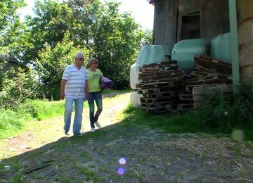 Old Village Whore Avdotya Is Having Dirty Sex In The Hay