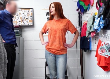 Hot Like Fire Ginger Babe Scarlett Mae Gets Punished For Shoplifting