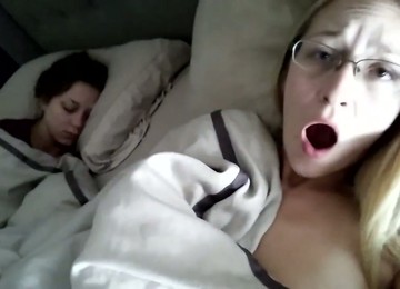 This Amateur Chick Loves To Masturbate While Her Friend Is Sleeping