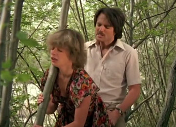 Naughty White Lady In The Bushes Getting Pounded In Doggy Style