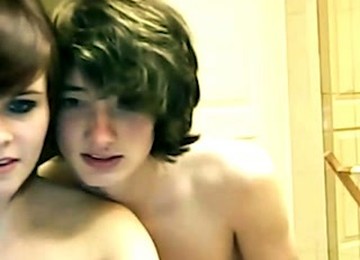 Horny Brunette Girl Sucking My Cousin's Hard Dick Deepthroat