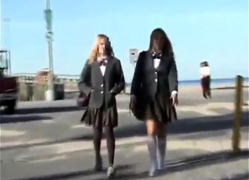 Blonde Groped On-bus By Asian