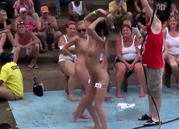 Wet Tee Shirt And Stripping Contest With Hot Chicks