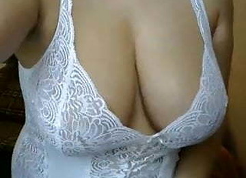 Gorgeous Mommy In A White Bathing Suit