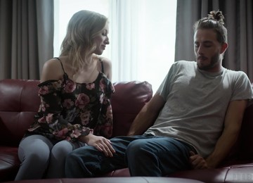 Sensual Lovemaking In The Livingroom With Long Hair Riley Reyes