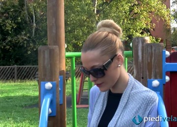 Foot Fetish Is The Thing For A Lovely Blonde Beauty In Public