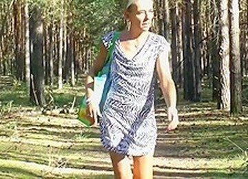 E-Stim Outdoor ,Public Flashing In Wood, Jerking Off