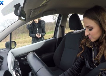 Lesbian Babe Amirah Adara Is Toying Pussy And Anus Of Sexy Hitchhiker Tiffany Tatum