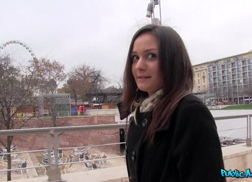 Anina Doublei Takes Money To Get Fucked In The Public Stair Case