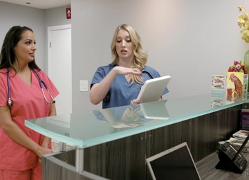 Bored Nurses Riley Reyes And Sofi Ryan Having Fun While Working
