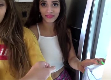 Gabriela Lopez And Sofie Reyes Are Not Too Shy To Have A Threesome With Their Roommate