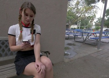 Sweet And Skinny Blonde White Girl Meets A Freak From Sex Chat