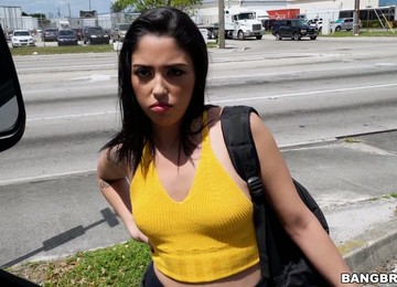 Horny Stud Picks Up Vanessa Sky In The Street And Fucks Her In The Van