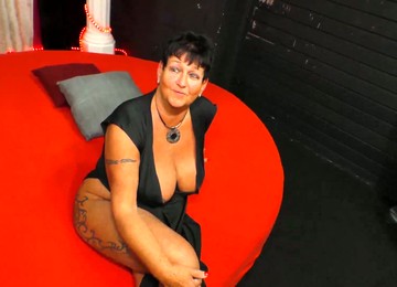 Tanned Big Racked Mature Whore Gets Fucked Doggy And Mouthfucked