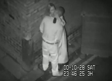 Horny Girl And A Big White Guy Having Quickie On The Dark Street