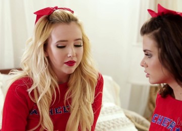Samantha Rone And Keisha Grey Are Cute Cheerleaders Who Want To Fuck