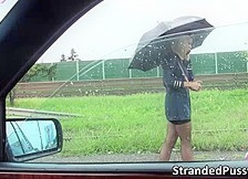 Gorgeous Blonde Stewardess Christen Gets Rammed Hard In The Car