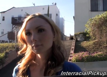 Amy Quinn Seems To Like To Suck A Fat, Black Dick Before Getting It Inside Her Pussy