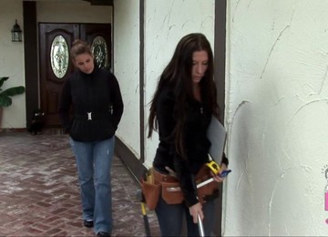 Vivacious Lesbian Couple Enjoys Fucking With A Strap On Dildo