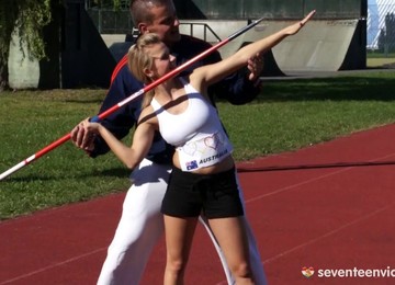 Trainer Blesses His Contestant With A Raging Cock Inside Her