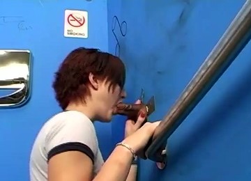 Gloryhole Action Where A White Girl Sucks Big Black Cock