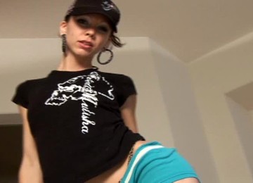 Sexy Brunette Candy Electra Riding Cock With Clothes
