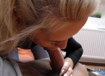 Stranger Pays Money For Sex With Blond Chick In Front Of Her Boyfriend