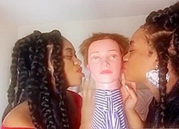 BLACK TWINS KISS AND LICK