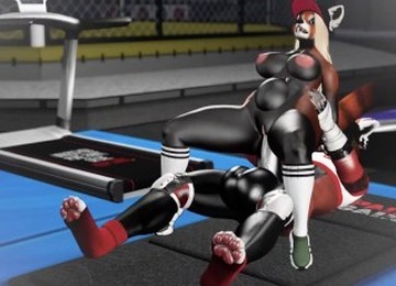 Public Gym Fuck Red Panda Cumflation Breeding - Second Life Yiff