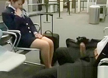 Stewardess Being Fucked On Plane