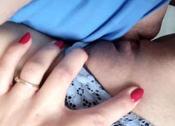 Brocken Condom Sex, Creampie, Blue Panties