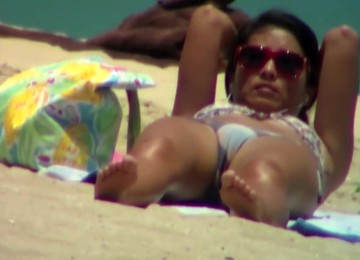 Busted While Filming Bikini Cameltoe